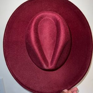 Burgundy Fedora Hat